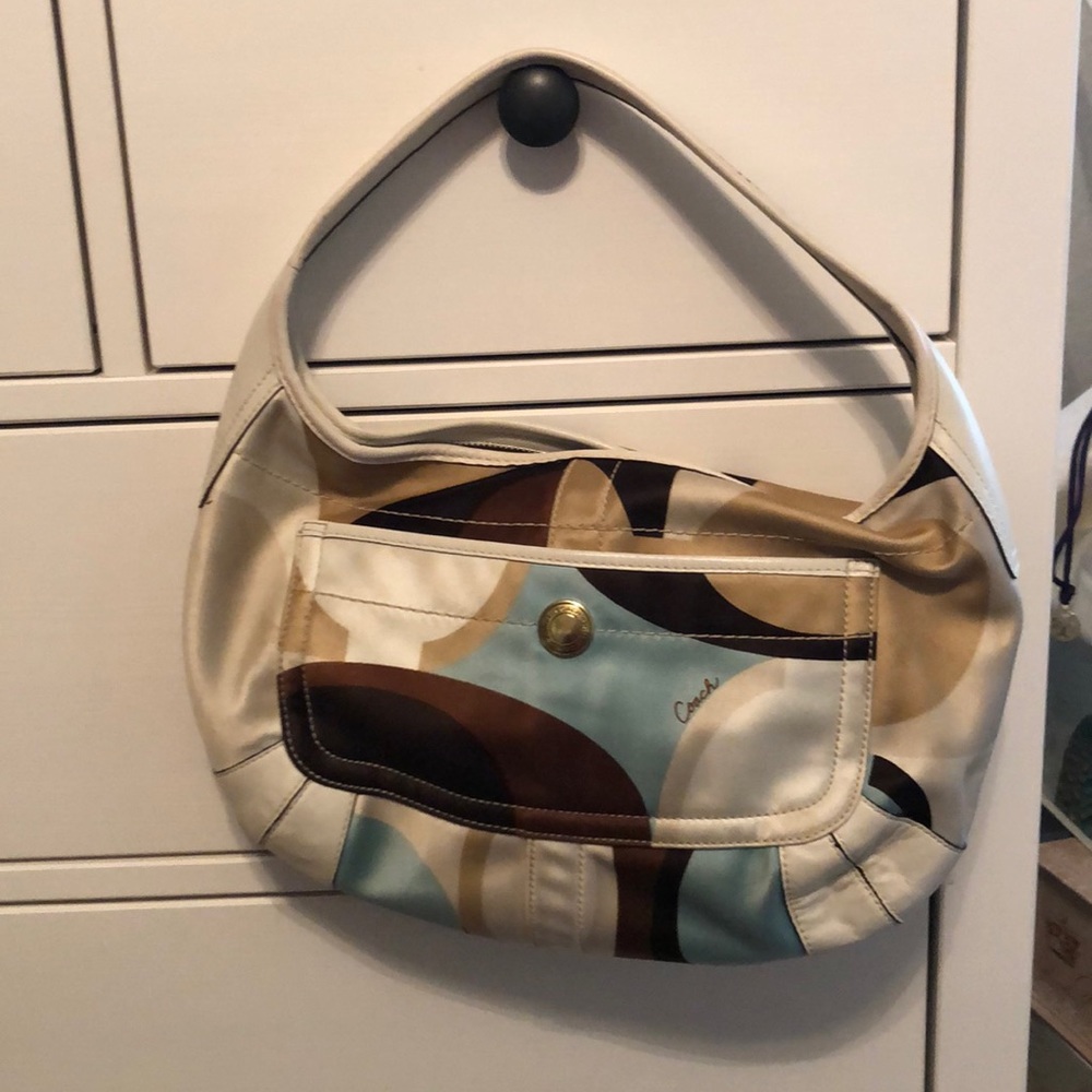 Coach Ergo Scarf Print Hobo Bag